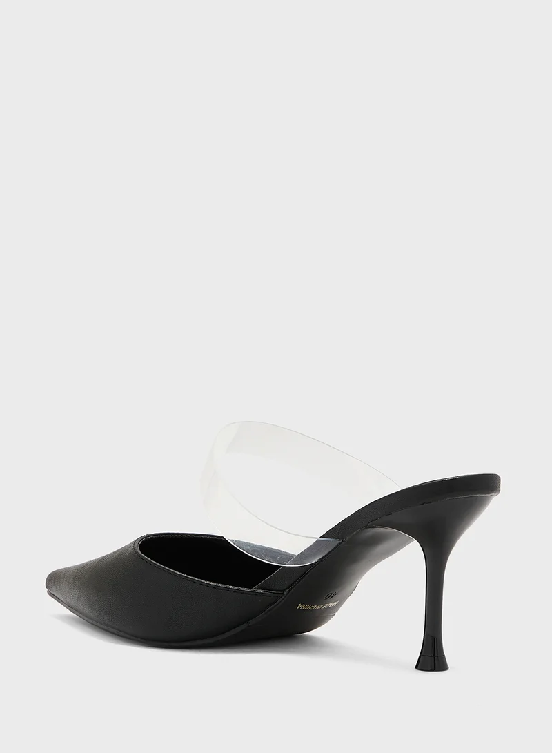 ELLA Clear Strap Pointy Pump