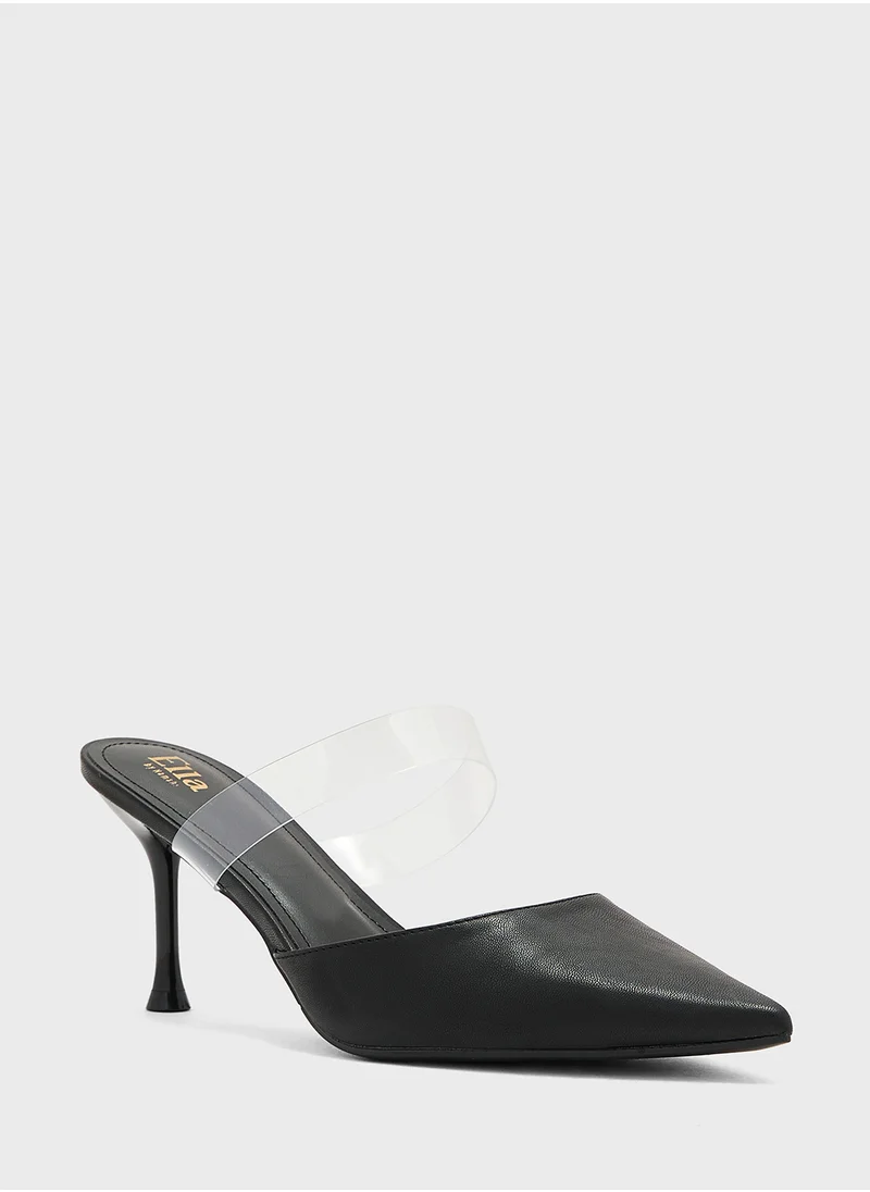 ELLA Clear Strap Pointy Pump