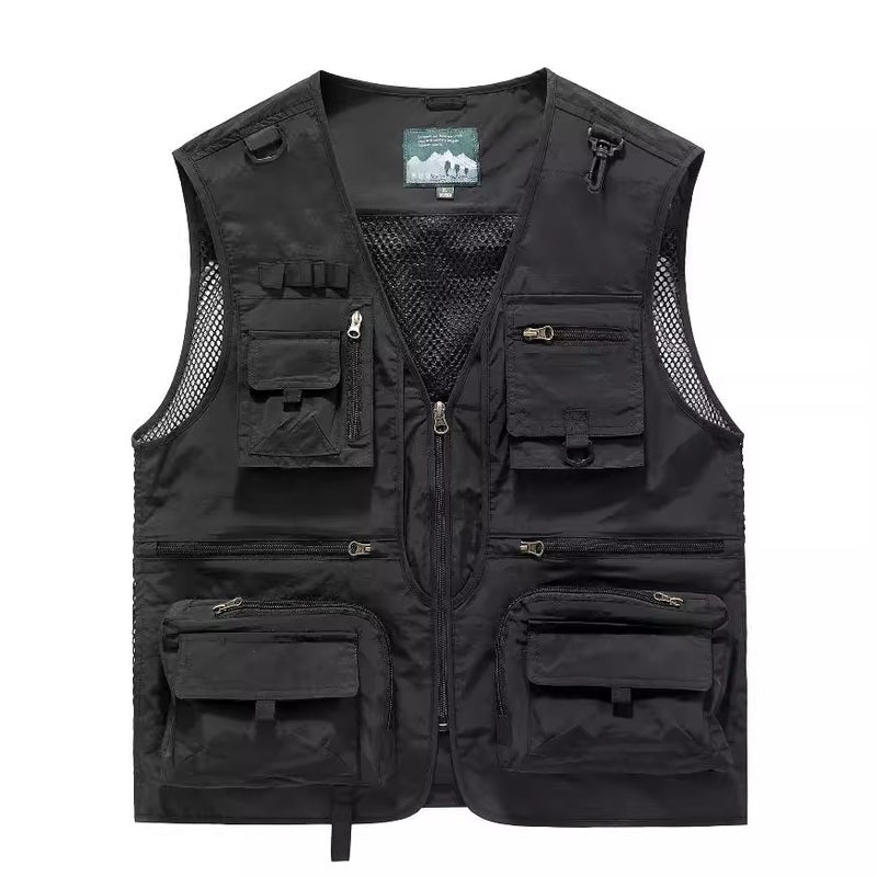 Multi-Pocket Workwear Vest New Men'S Vest Summer Pography Fishing Multi-Pocket Vest Outdoor Jacket For Men - Image 1