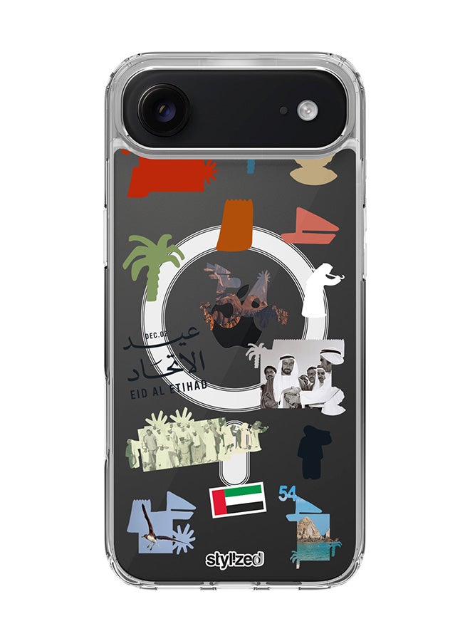 Stylizedd for iPhone Air Case [Compatible with MagSafe] Slim Magnetic cover Clear Phone Case - Eid Al Etihad 54th UAE National Day, Transparent - Image 1