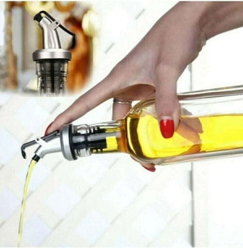 Neler Geldi Neler 3-Piece Oil Stopper with Lid Oil Pot Bottle Tip Oil Jar Vinegar Bowl Sauce Bottle Bottle Head No Drips