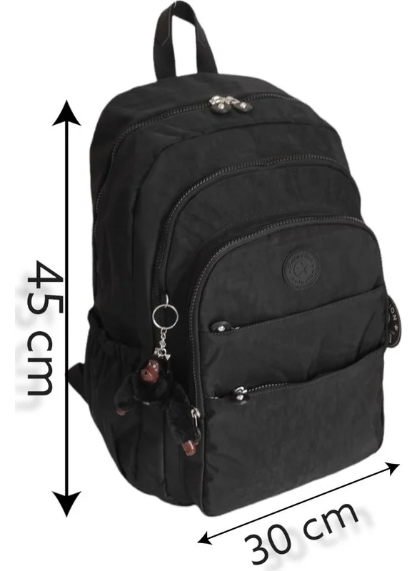 ريلاكسن Rky Serenity Waterproof Crinkle Fabric Large Internal Volume Multi-Compartment Daily-School-Travel Backpack