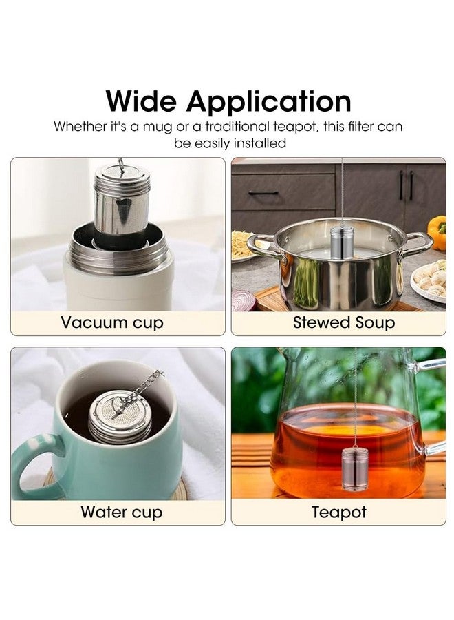 Zeitel Zeitel® Tea Infuser with Tray Fine Mesh Strainer for Loose Leaves & Herbal Teas, Durable & Easy-Clean Green Tea Filter for Mugs & Teapots Premium 304 Stainless Steel (41x56mm) - Image 3