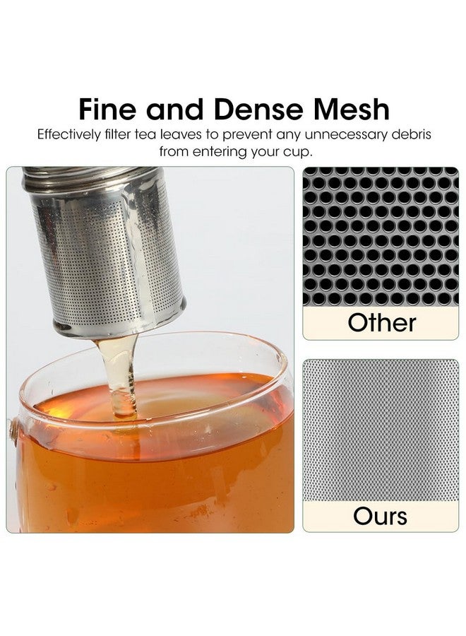 Zeitel Zeitel® Tea Infuser with Tray Fine Mesh Strainer for Loose Leaves & Herbal Teas, Durable & Easy-Clean Green Tea Filter for Mugs & Teapots Premium 304 Stainless Steel (41x56mm) - Image 4