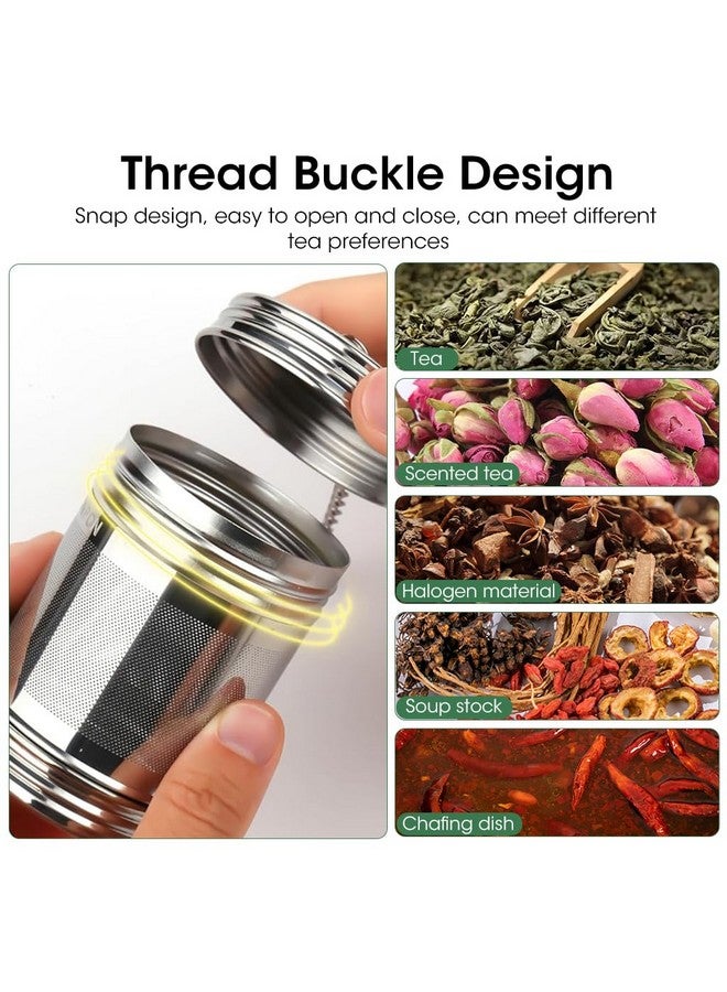 Zeitel Zeitel® Tea Infuser with Tray Fine Mesh Strainer for Loose Leaves & Herbal Teas, Durable & Easy-Clean Green Tea Filter for Mugs & Teapots Premium 304 Stainless Steel (41x56mm) - Image 5