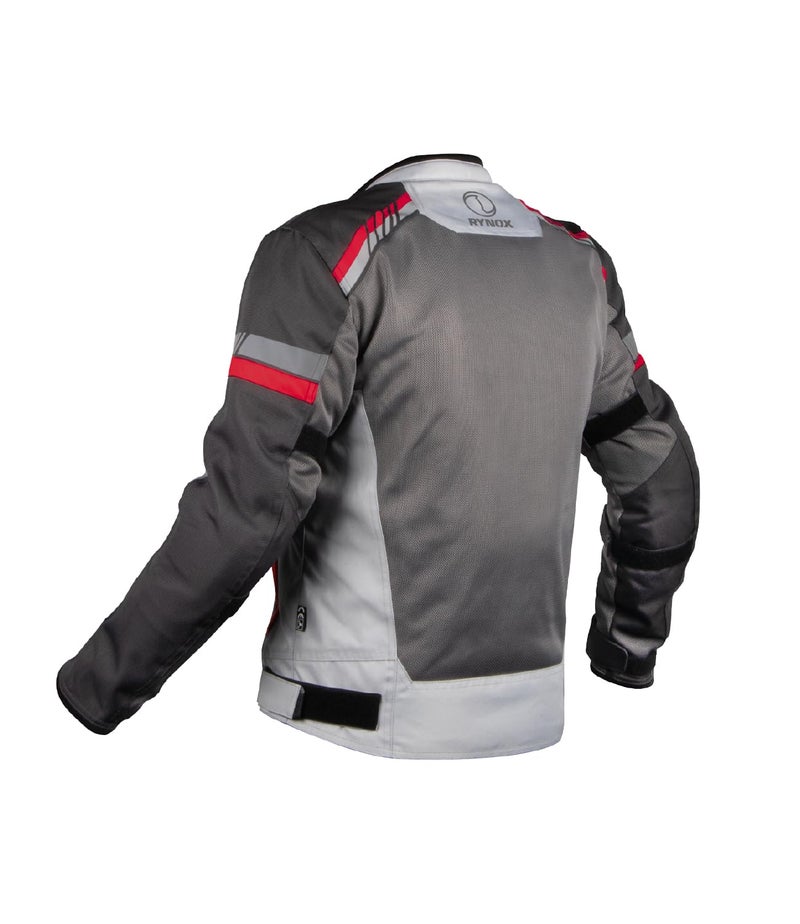Rynox Air GT 4 Jacket - CE Certified Class A | Motorcycle Riding Jacket | Impact Protection | Abrasion Resistance - Grey Red, 5XL - Image 2