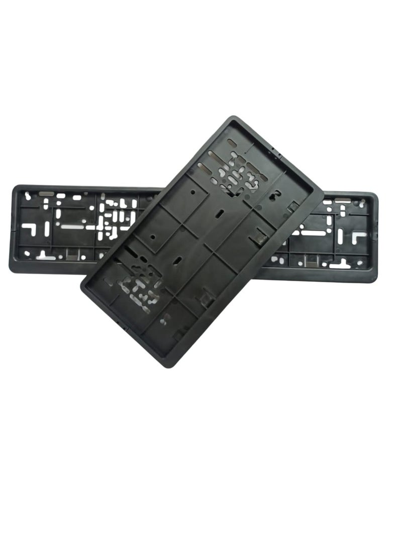 إيتافا إطار لوحة أرقام السيارة الطويل والقصير مع 8 براغي تثبيت | طقم حامل لوحات رقم قطعتين (53×13 سم و32.09×17.05 سم) | غطاء لوحات ممتاز لإمارة أبوظبي - Image 4