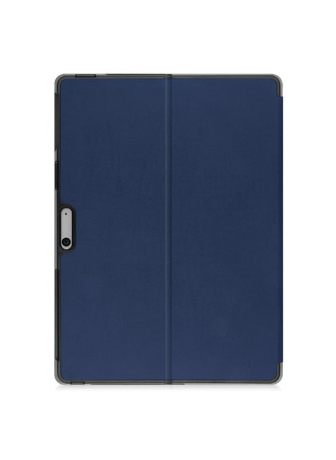 Suitable For Microsoft Pro11 Protective Case Surface10 Leather Case Ultra-thin 2024 Bracket 13 Inch Flat Back Case All-inclusive-Color:Blue-Applicable Model:Microsoft PRO11/PRO10/9