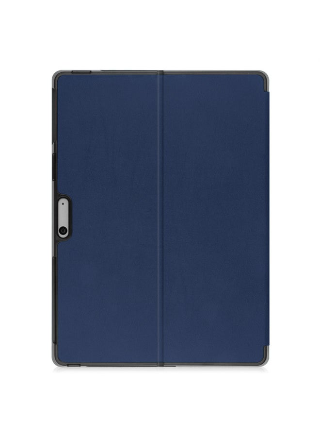 Suitable For Microsoft Pro11 Protective Case Surface10 Leather Case Ultra-thin 2024 Bracket 13 Inch Flat Back Case All-inclusive-Color:Blue-Applicable Model:Microsoft PRO11/PRO10/9  - Image 1