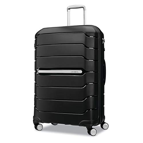 Samsonite Freeform Large Checked Luggage with Dual 360° Spinner Wheels - TSA Lock, Airline-Approved - Lightweight Durable Polypropylene Expandable Hardshell - Black - Image 1