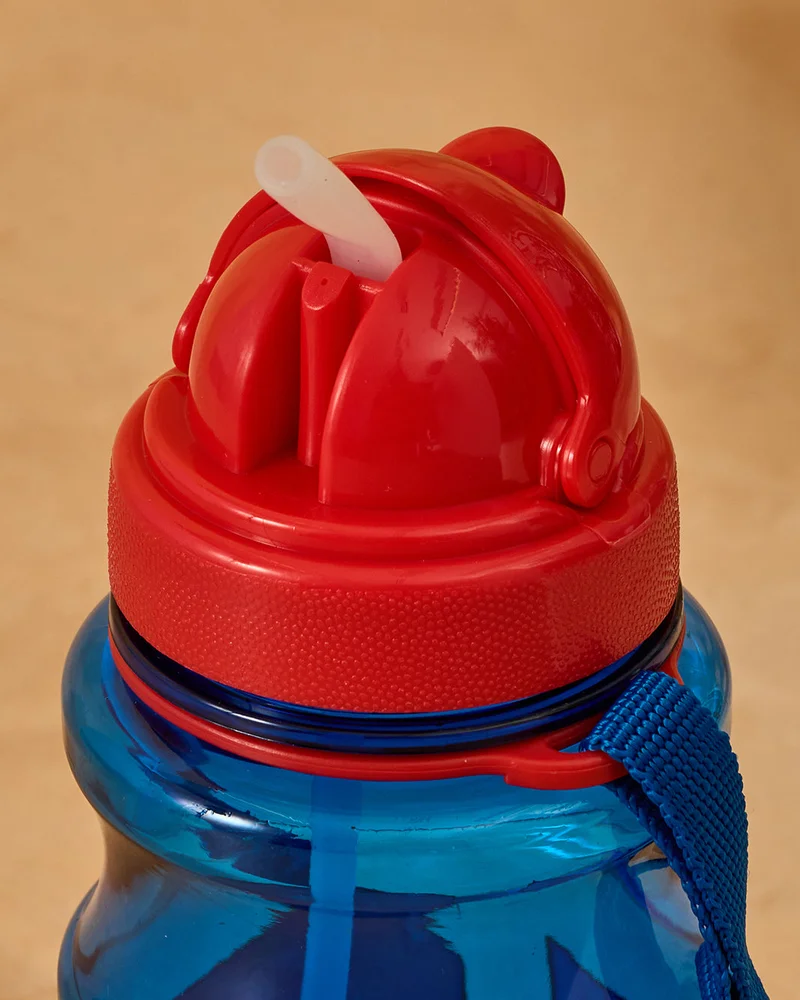 REDTAG Red and Blue And Spider-Man Transparent Water Bottle