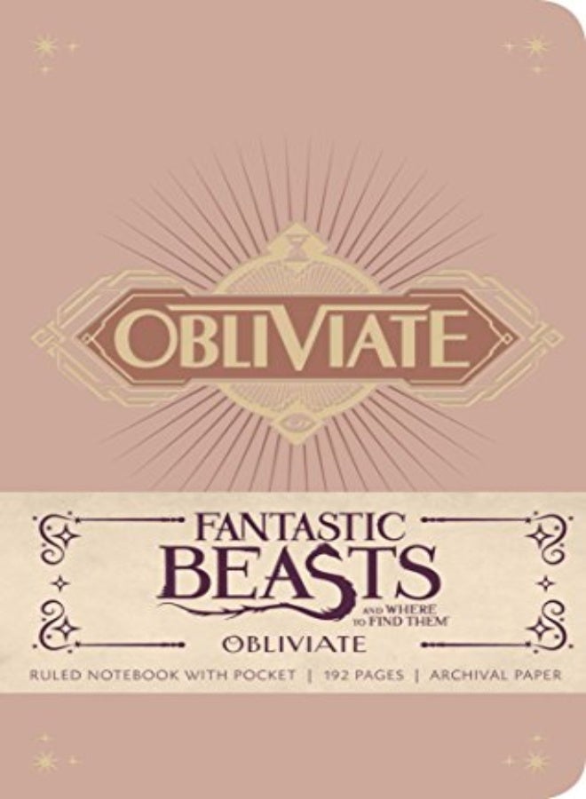 Fantastic Beasts And Where To Find Them Obliviate Hardcover Ruled Notebook by Insight Editions Hardcover