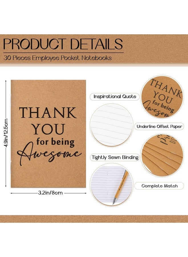 Tinlade Tinlade 60 Pcs Employee Appreciation Gifts Bulk Mini Inspirational Notebooks and Motivational Pens Christmas Thank You Gifts for Student Teacher Nurse Volunteer Coworker School Office Supplies  - Image 2