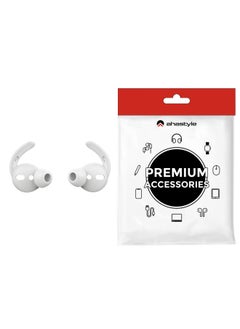 Suitable For Apple Wireless Bluetooth Headset Silicone Earplugs AirPods1 & 2 In-Ear Anti-dropping Silicone Ear Cap-Specifications:White, Single Pair Bag (1*s)