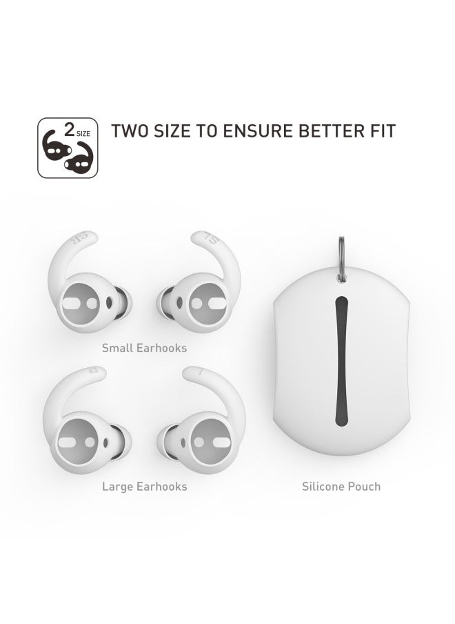 Generic - Suitable For Apple Wireless Bluetooth Headset Silicone Earplugs AirPods1 & 2 In-Ear Anti-dropping Silicone Ear Cap-Specifications:White, Single Pair Bag (1*s) - Image 1