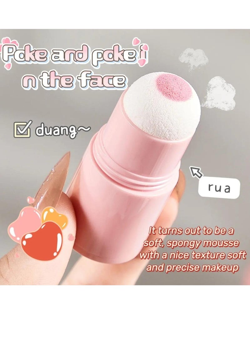 OCHEAL Vitality Air Cushion Blush Stick Sponge Head Face Rouge Contouring Pen Waterproof Natural Look Blush Stick Waterproof Natural Look Blush Stick Soft Face Brightening Contour Shadow Blush Powder 01 - Image 3