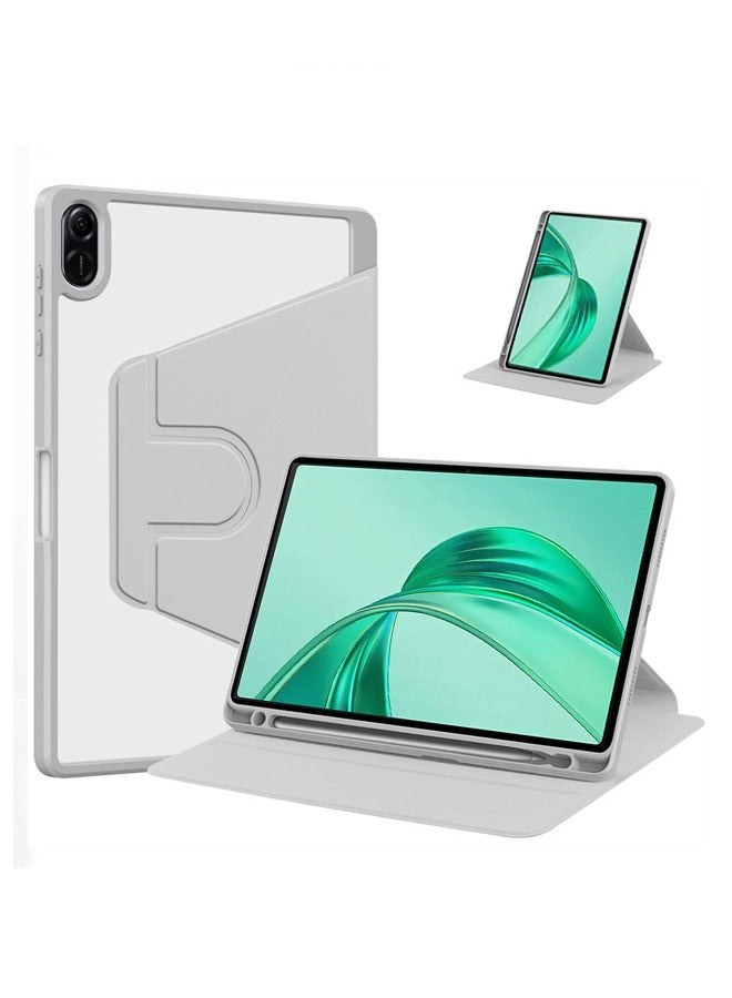 Case for  Honor Pad X8a 11 Inch,Tablet Protective Case  , Acrylic 360 ° Rotating Design, Automatic Wake-up/sleep, Soft Leather,Grey - Image 1