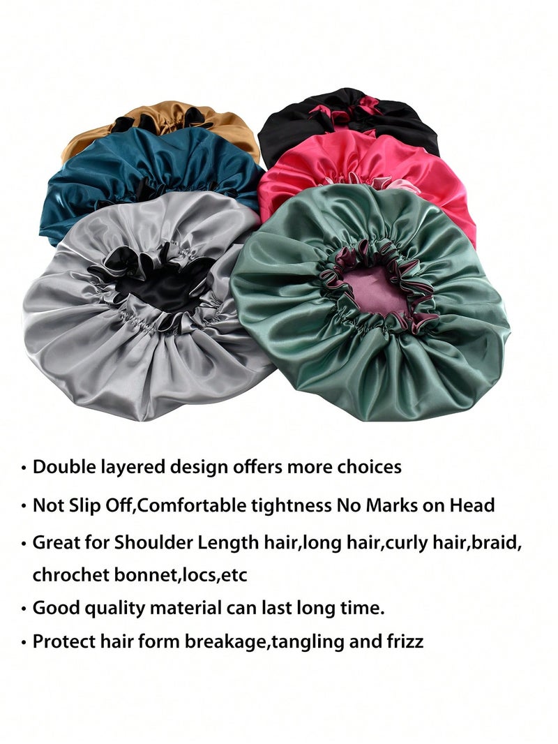 Luxury Satin Hair Bonnet for Women – Moisture Lock Cap for Natural & Curly Hair - Image 3