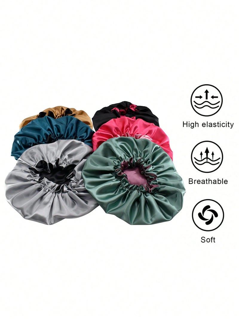 Luxury Satin Hair Bonnet for Women – Moisture Lock Cap for Natural & Curly Hair - Image 4