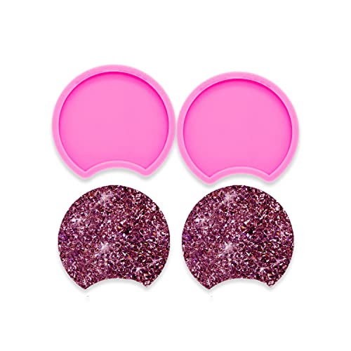 AMZTOART 2 Pcs Shiny Mouse Ear Shape Decorative Headband Resin Molds DIY Epoxy Craft Jewellery, Cake Decoration Chocolate Fondant Mould (DY0381+DY0381) - Image 1
