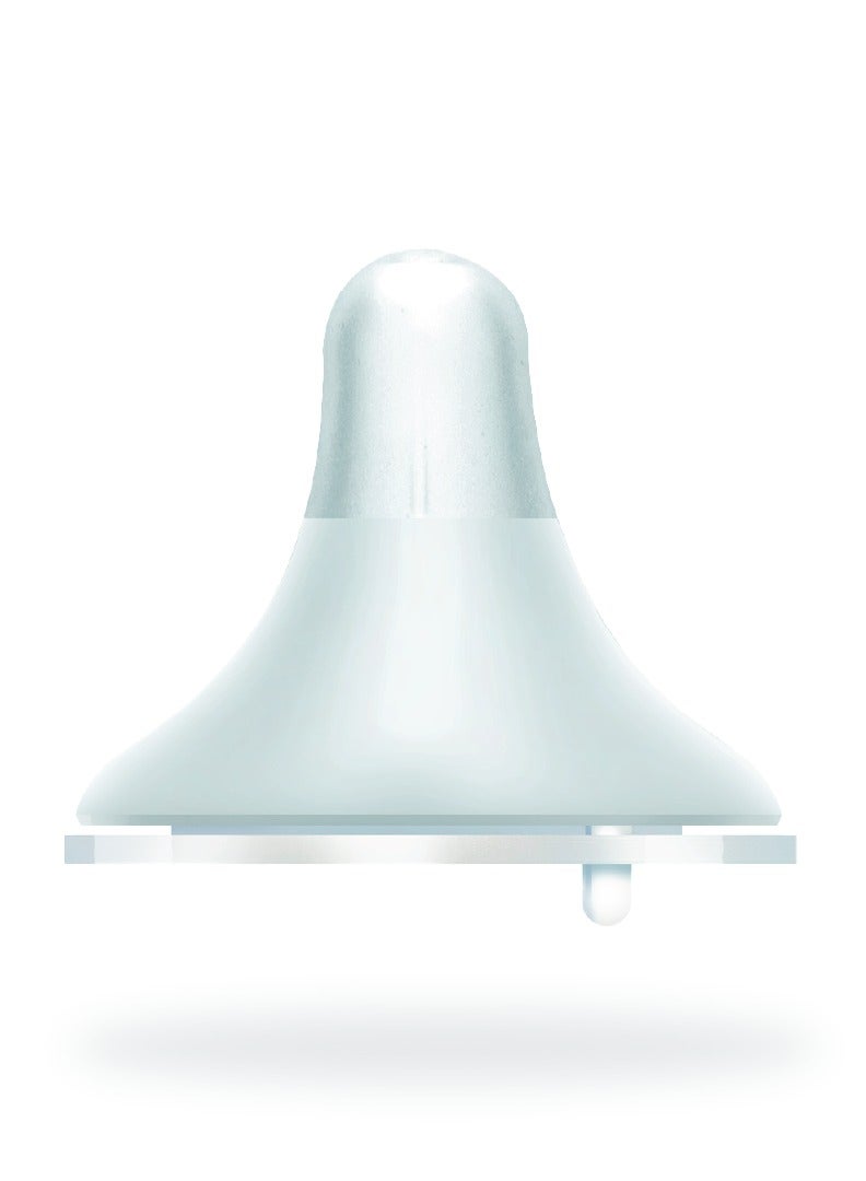 Nurtur-Narrow Neck Silicone 3 Flow Rate Teats-L-Clear BPA Free, Anti-choking, Real Feeding - Image 1