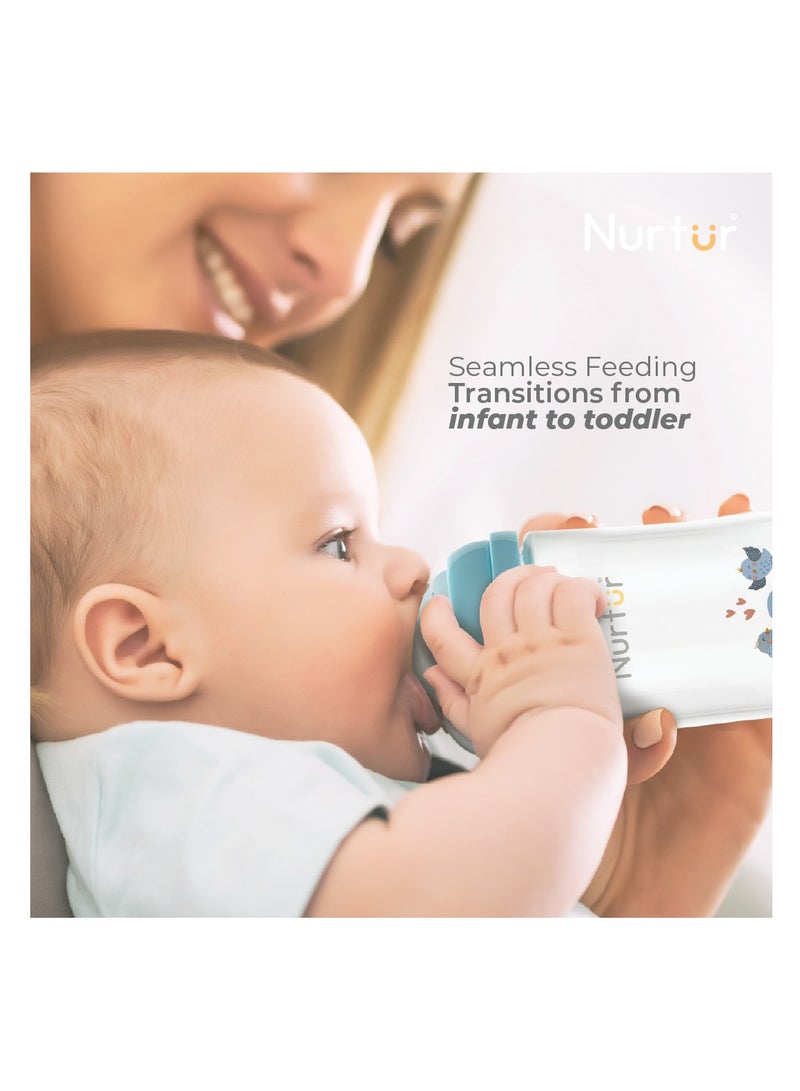 Nurtur-Narrow Neck Silicone 3 Flow Rate Teats-L-Clear BPA Free, Anti-choking, Real Feeding - Image 4