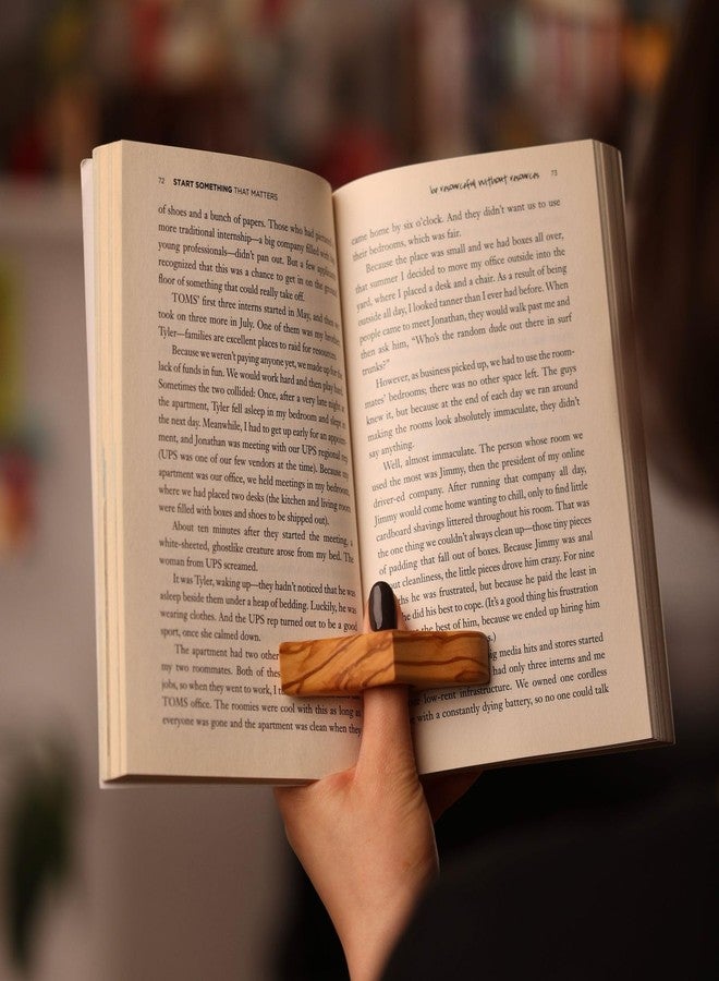 TILISMA Olive Wood Book Page Holder - Handmade Thumb Thing Reading Gifts - Image 2