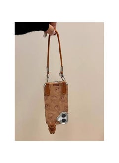 Arabest LABUBU Case for Phone - Mini Plush Three-Dimensional Design with Hanging Strap, Protective Case for All Models, Perfect for Everyday Use and Gift Giving (Brown, iPhone 14 Plus)  - Image 3