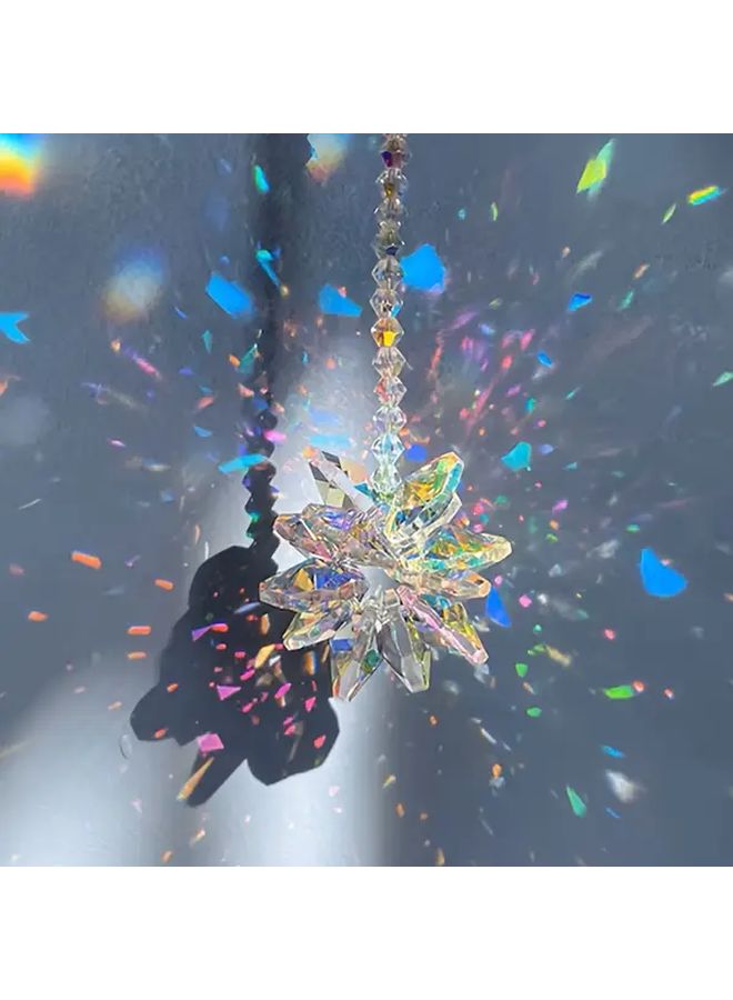 نجمة زرقاء قوس قزح صائد الشمس زخرفة نافذة بلورية هدية مثالية إمدادات حرف الزجاج - Image 4