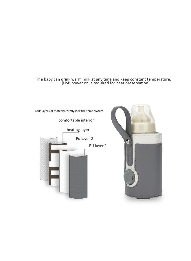 Generic 1 Pcs Portable Bottle Warmer Warmer with 2A USB Wall Charger 3 Temperature Control Baby for Breastmilk Or Formula Travel and Other Outdoor Activities  - Image 4