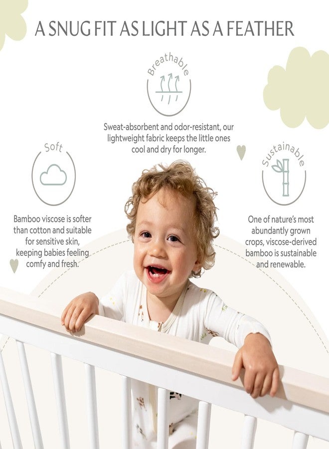 Bamboo Little Soft Baby Footie Pajamas, Baby Clothes, Newborn Sleepers, 95% Viscose and 5% Spandex, Cow, 0-3 Months - Image 3