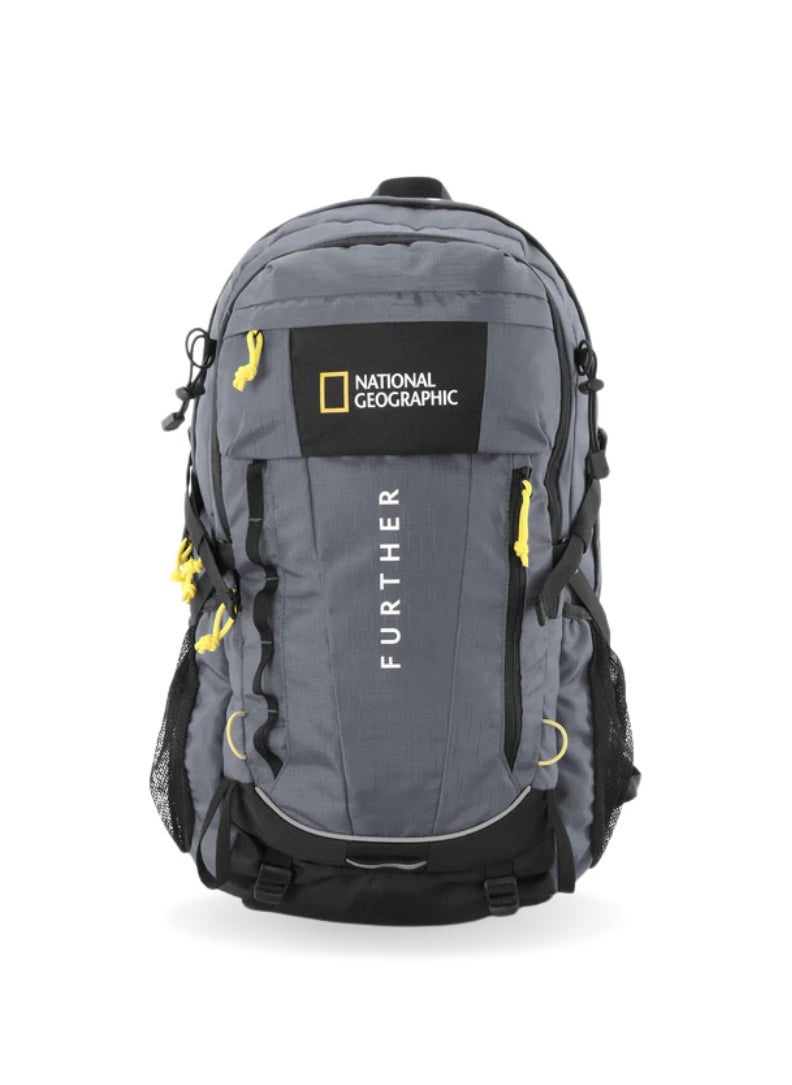 NATIONAL GEOGRAPHIC National Geographic Destination 40L Backpack Grey, Durable Water Resistant Polyester Secure RFID Pocket Lightweight Bag With Raincover, 2 Side Waist Belt Protection For Men Women Trekking Hiking Camping Outdoor Travel  - Image 1