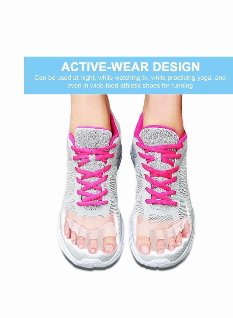 KASTWAVE Toe Separators Gel Silicone Toe Spacers, Hammer Toe Straightener Spreaders, Overlapping Toe Corrector Toe Alignment for Bunion Pain Relief for Women Men Night and Day UseUniversal Size - Image 2