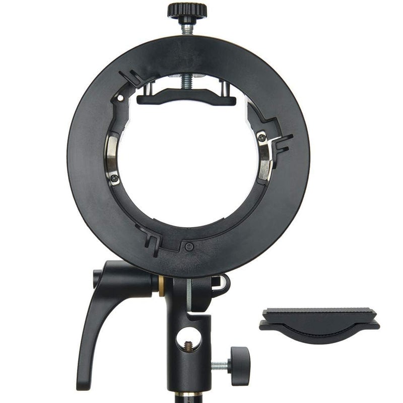 Godox S2 Speedlite Bracket S-Type Bracket Bowens Mount Holder for Godox V1 V1 Pro V100 AD200 AD200 Pro II AD300 Pro AD400 Pro V860II TT685 TT600 TT350, Precise Tilt Control, Umbrella Mount Slot - Image 2