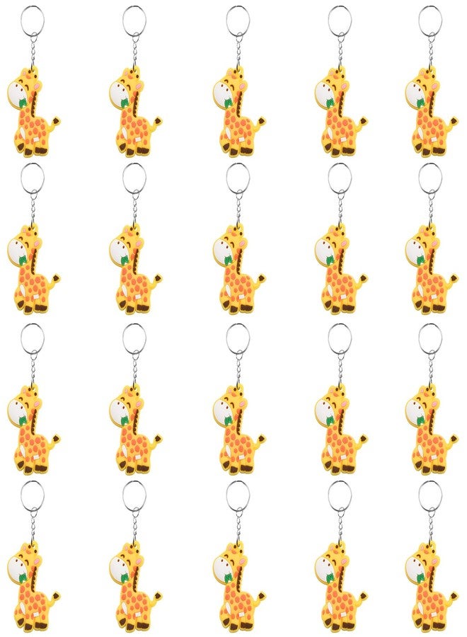 Mirabuy 40 Pack Giraffe Keychains Party Favors for Wild Animal Party, Jungle Zoo Safari Animal Party, Baby Shower Return Gifts - Image 1