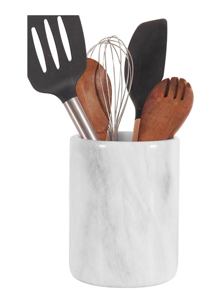 RADICALn RADICALn Handmade Marble White Utensil Holder Kitchen Organizer Home Accessories  - Image 1