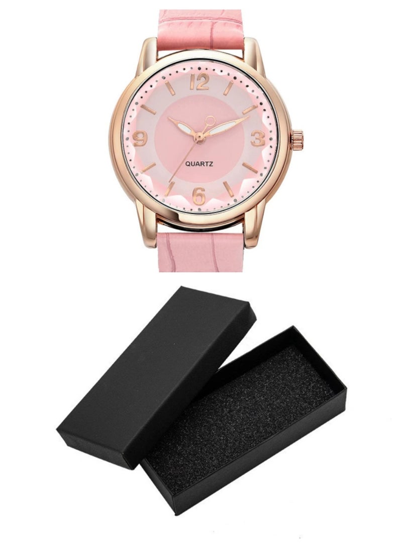 Mark Fairwhale Temperament Dual Tone Dial Belt Women's Watch 