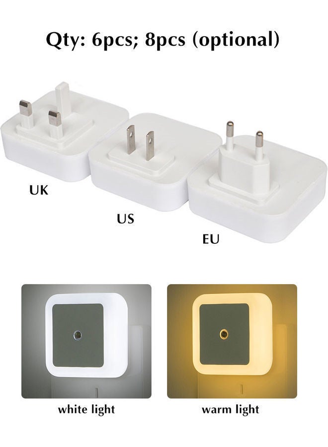 NIBEMINENT 6-Piece Plug-in LEDs Night Lights White - Image 4