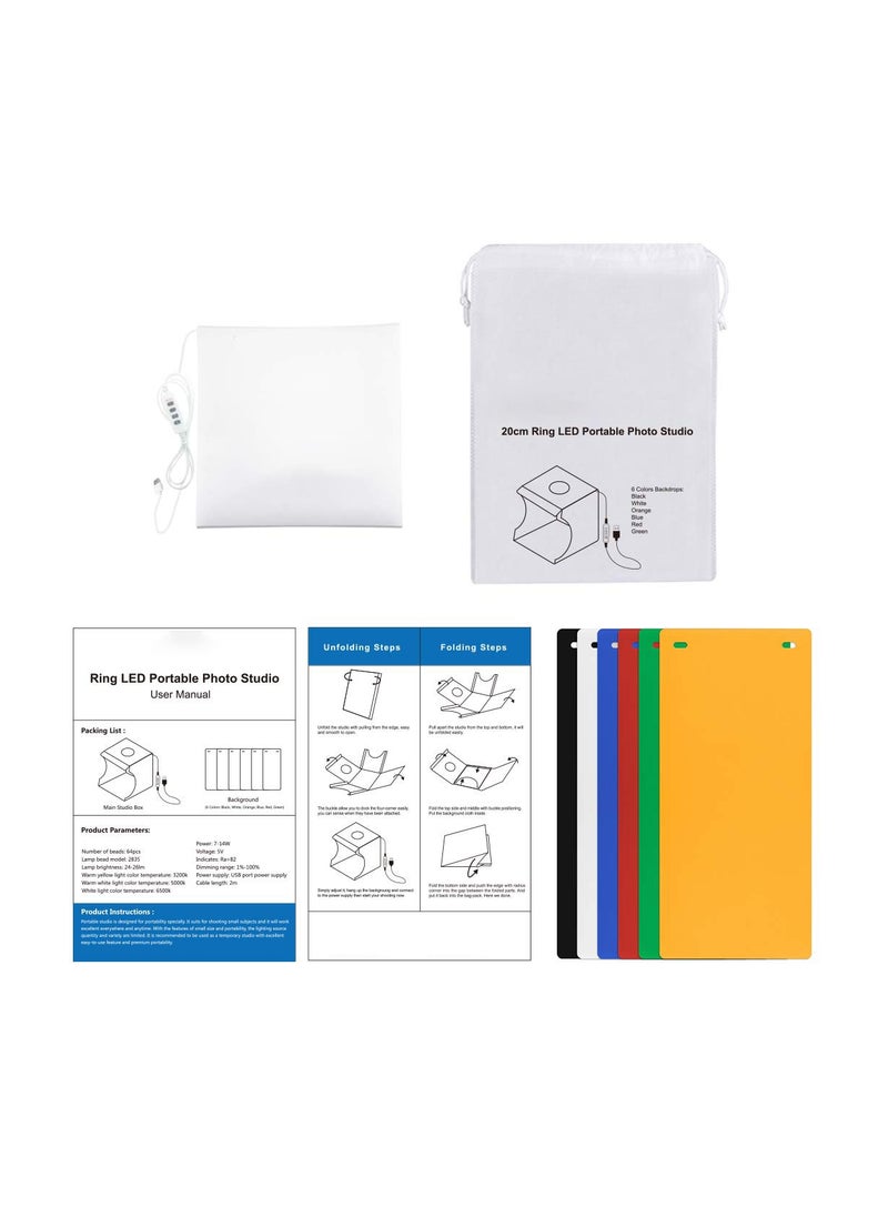 KASTWAVE - Dimmable LED Light Photo Studio Box with White/Warm/Soft Lighting, Highlight Portable Studio Set Small Photo Props Equipment  for Small Items Like Jewelry - Image 1