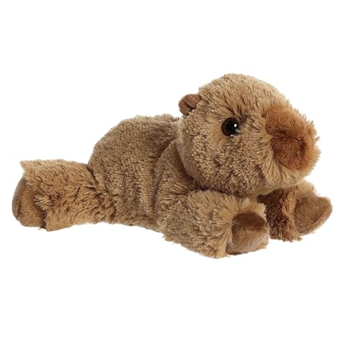 Aurora Adorable Mini Flopsie Charlie Capybara Stuffed Animal Mini Companions Ready for Playful Adventures for Kids All Ages Toddlers Adults and Families Brown 9 Inches - Image 1