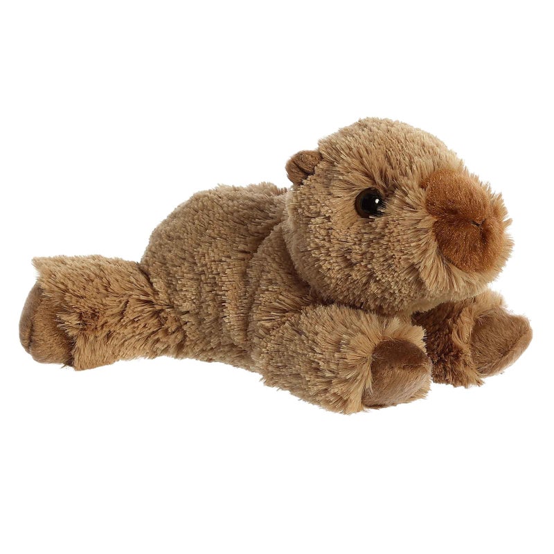 Aurora Adorable Mini Flopsie Charlie Capybara Stuffed Animal Mini Companions Ready for Playful Adventures for Kids All Ages Toddlers Adults and Families Brown 9 Inches - Image 3