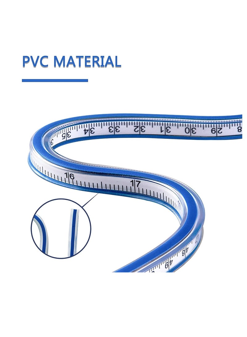 Vinyl Curve Ruler, 60cm French Flexible Curve Ruler Flexible - No:Fc-700 - Image 4