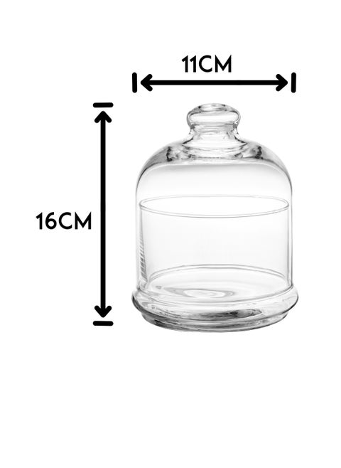 A box of sweets, nuts, jams, honey and multi-use pure glass Clear 16x11 cm