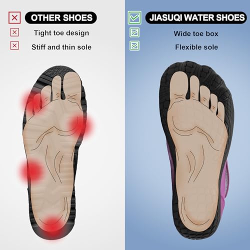 JIASUQI Womens Water Shoes Beach Sandals for Women Barefoot Sand Shoes Aqua Sock Purple - Image 5