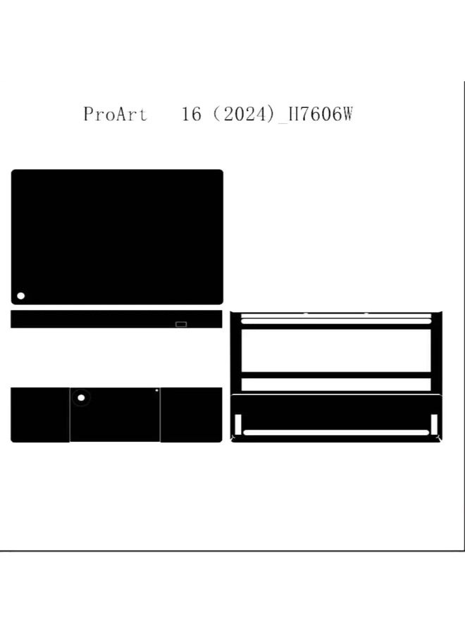 عام ملصق حماية لاب توب متوافق مع ASUS ProArt P16 2024 H7606 H7606W مقاس 16 بوصة - ملصق مضاد للخدوش بفيلم ثلاثي الجوانب - Image 3