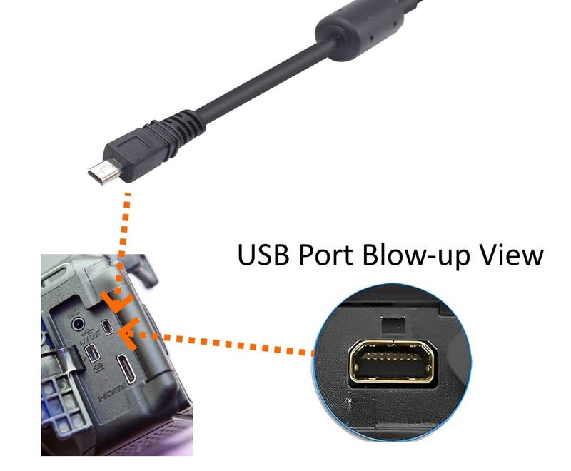 ienza USB Cable Photo Transfer Charger Cord UC-E6 for Nikon D3300 D750 D5300 D7200 D3200, Coolpix B500, Select Coolpix & DSLR (Please See Product Pictures & Complete List of Compatible Nikon Models Below) - Image 3