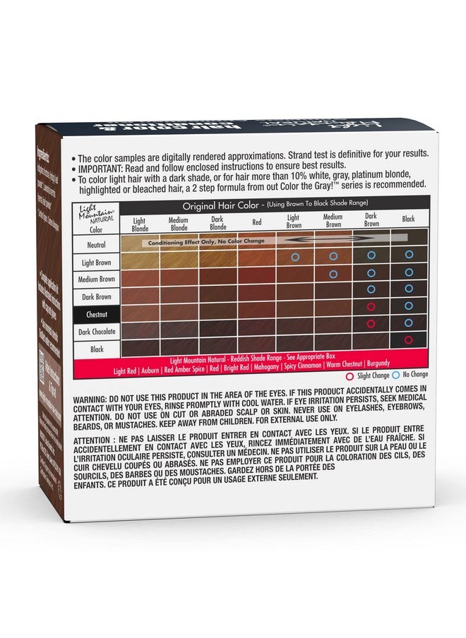 Light Mountain Light Mountain Natural Hair Color And Conditioner - Chestnut - 4 Fl Oz With Pack of Hair Clips  - Image 2