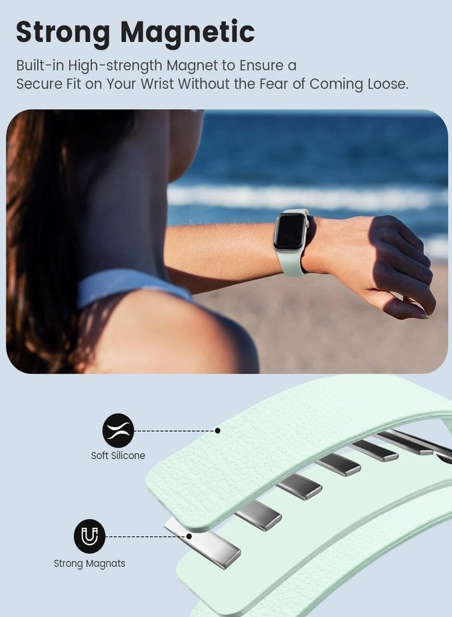 BandSmith Magnetic Silicone Band Compatible with Apple Watch Band 38mm 40mm 41mm 42mm 44mm 45mm 46mm 49mm Women Men, Soft Waterproof Sport Strap for iWatch Series 11 10 9 8 7 6 5 4 3 2 1 SE Ultra - Image 3