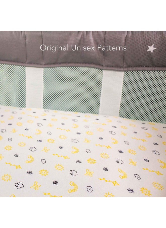 Luvberries - Luvberries 100% Organic Cotton Bassinet Sheets (Set of 2) for The Guava Lotus Travel Bassinet - Baby and Newborn, Fitted Bassinet Sheets, for Boys & Girls (Day and Night) - Image 1