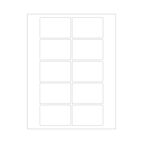 ChromaLabel 2 x 3 Inch Printable Labels, Office Labels & Stickers Compatible with Laser and Inkjet Printers - 25 Label Sheets, 250 Label Stickers, White - Image 1